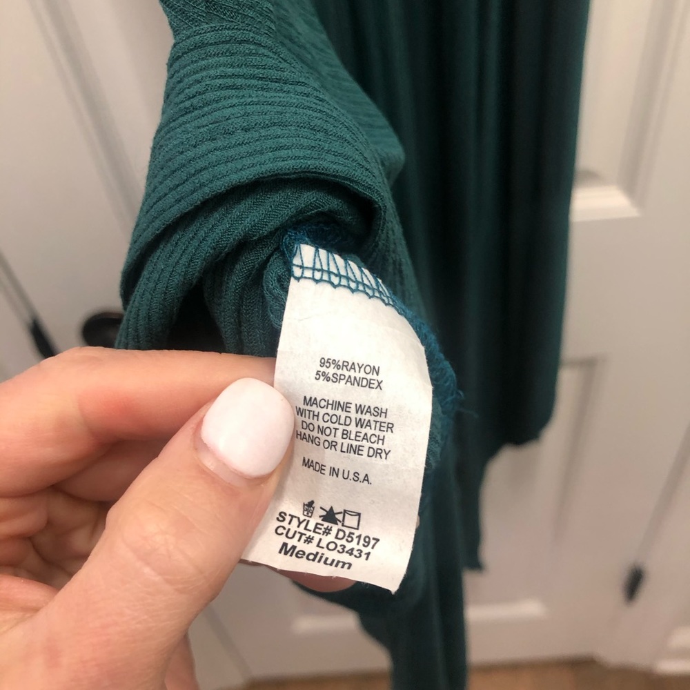 Teal green high low dress - Picture 3 of 4
